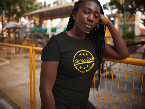 Black Short-Sleeve Unisex T-Shirt Sierra Leone